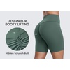 image:imageCRZ YOGA Secretsculpt Butterlift Biker Shorts 6 No Front Seam High Waist Womens Workout Gym Booty Scrunch ButtDark Forest Green