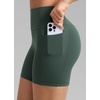 image:imageCRZ YOGA Secretsculpt Butterlift Biker Shorts Pockets 5  No Front Seam Womens High Waist Workout Booty Scrunch ButtDark Forest Green