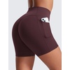 image:imageCRZ YOGA Secretsculpt Butterlift Biker Shorts Pockets 5  No Front Seam Womens High Waist Workout Booty Scrunch ButtRipe Plum