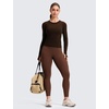 image:imageCRZ YOGA Secretsculpt Minor No Front Seam Leggings 25  Softretch High Waisted Womens Yoga Pants Buttery Soft Booty LiftingLava Brown