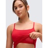 image:imageCRZ YOGA Softretch U Back Camisole Tank Tops for Women  Scoop Neck Padded Spaghetti Straps Soft Yoga Crop TopAurora Red