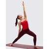 image:imageCRZ YOGA Softretch U Back Camisole Tank Tops for Women  Scoop Neck Padded Spaghetti Straps Soft Yoga Crop TopAurora Red
