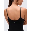 image:imageCRZ YOGA Softretch U Back Camisole Tank Tops for Women  Scoop Neck Padded Spaghetti Straps Soft Yoga Crop TopBlack