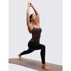 image:imageCRZ YOGA Softretch U Back Camisole Tank Tops for Women  Scoop Neck Padded Spaghetti Straps Soft Yoga Crop TopClay Brown