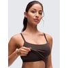 image:imageCRZ YOGA Softretch U Back Camisole Tank Tops for Women  Scoop Neck Padded Spaghetti Straps Soft Yoga Crop TopClay Brown