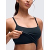 image:imageCRZ YOGA Softretch U Back Camisole Tank Tops for Women  Scoop Neck Padded Spaghetti Straps Soft Yoga Crop TopTrue Navy