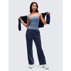 image:imageCRZ YOGA Softretch U Back Camisole Tank Tops for Women  Scoop Neck Padded Spaghetti Straps Soft Yoga Crop TopWashed Denim