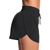 image:imageCRZ YOGA Split Dolphin Board Shorts for Women  High Waisted Overlay Swim Skorts Bathing Suit Bottoms with Brief LinerBlack