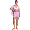 image:imageCRZ YOGA Split Dolphin Board Shorts for Women  High Waisted Overlay Swim Skorts Bathing Suit Bottoms with Brief LinerVita Pink