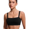 image:imageCRZ YOGA Square Neck Bikini Tops for Women  Padded Wide Straps Full Coverage Bathing Suit Swim BraBlack