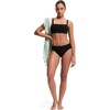 image:imageCRZ YOGA Square Neck Bikini Tops for Women  Padded Wide Straps Full Coverage Bathing Suit Swim BraBlack