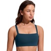image:imageCRZ YOGA Square Neck Bikini Tops for Women  Padded Wide Straps Full Coverage Bathing Suit Swim BraInsignia Blue