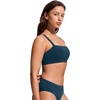 image:imageCRZ YOGA Square Neck Bikini Tops for Women  Padded Wide Straps Full Coverage Bathing Suit Swim BraInsignia Blue
