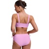 image:imageCRZ YOGA Square Neck Bikini Tops for Women  Padded Wide Straps Full Coverage Bathing Suit Swim BraVita Pink