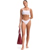 image:imageCRZ YOGA Square Neck Bikini Tops for Women  Padded Wide Straps Full Coverage Bathing Suit Swim BraWhite