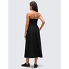 image:imageCRZ YOGA Strapless Tube Top Maxi Dress for Women  Sleeveless Off Shoulder Flowy Casual Travel Outfits with Side PocketsBlack