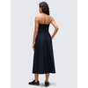 image:imageCRZ YOGA Strapless Tube Top Maxi Dress for Women  Sleeveless Off Shoulder Flowy Casual Travel Outfits with Side PocketsTrue Navy