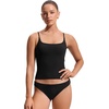 image:imageCRZ YOGA Twist Back Tankini Tops for Women  Padded U Neck Bathing Suit Spaghetti Straps Swim Tank OnlyBlack