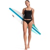 image:imageCRZ YOGA Twist Back Tankini Tops for Women  Padded U Neck Bathing Suit Spaghetti Straps Swim Tank OnlyBlack