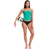image:imageCRZ YOGA Twist Back Tankini Tops for Women  Padded U Neck Bathing Suit Spaghetti Straps Swim Tank OnlyBlarney Green