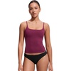 image:imageCRZ YOGA Twist Back Tankini Tops for Women  Padded U Neck Bathing Suit Spaghetti Straps Swim Tank OnlyFuchsia