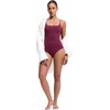 image:imageCRZ YOGA Twist Back Tankini Tops for Women  Padded U Neck Bathing Suit Spaghetti Straps Swim Tank OnlyFuchsia