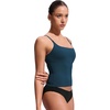 image:imageCRZ YOGA Twist Back Tankini Tops for Women  Padded U Neck Bathing Suit Spaghetti Straps Swim Tank OnlyInsignia Blue