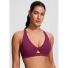 image:imageCRZ YOGA Twist Front Cut Out Bikini Tops for Women  Padded V Neck Spaghetti Strap Criss Cross Swim Bathing Suit BraFuchsia
