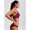 image:imageCRZ YOGA Twist Front Cut Out Bikini Tops for Women  Padded V Neck Spaghetti Strap Criss Cross Swim Bathing Suit BraFuchsia