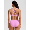 image:imageCRZ YOGA Twist Front Cut Out Bikini Tops for Women  Padded V Neck Spaghetti Strap Criss Cross Swim Bathing Suit BraVita Pink