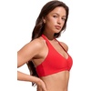 image:imageCRZ YOGA Womens Ruched Front Halter Bikini Tops  Swim Bathing Suit Scoop Neck Backless Swimsuit PaddedDeep Red