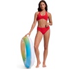image:imageCRZ YOGA Womens Ruched Front Halter Bikini Tops  Swim Bathing Suit Scoop Neck Backless Swimsuit PaddedDeep Red