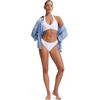 image:imageCRZ YOGA Womens Ruched Front Halter Bikini Tops  Swim Bathing Suit Scoop Neck Backless Swimsuit PaddedWhite