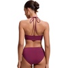 image:imageCRZ YOGA Womens Self Tie Halter Bikini Tops  Swim Bathing Suit Scoop Neck Backless Swimsuit PaddedFuchsia
