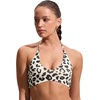 image:imageCRZ YOGA Womens Self Tie Halter Bikini Tops  Swim Bathing Suit Scoop Neck Backless Swimsuit PaddedPrimulin Leopard Print