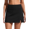 image:imageCRZ YOGA A Line Swim Skirt for Women  High Waisted Side Slit Bathing Suit Bikini BottomsBlack