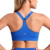 image:imageCRZ YOGA Butterbreeze Wide YStrap Back Sports Bras for Women  Training Gym Square Neck Adjustable Racerback Padded TopSparkle Blue