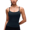 image:imageCRZ YOGA Softretch U Back Camisole Tank Tops for Women  Scoop Neck Padded Spaghetti Straps Soft Yoga Crop TopTrue Navy