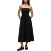 image:imageCRZ YOGA Strapless Tube Top Maxi Dress for Women  Sleeveless Off Shoulder Flowy Casual Travel Outfits with Side PocketsBlack