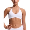 image:imageCRZ YOGA Womens Self Tie Halter Bikini Tops  Swim Bathing Suit Scoop Neck Backless Swimsuit PaddedWhite