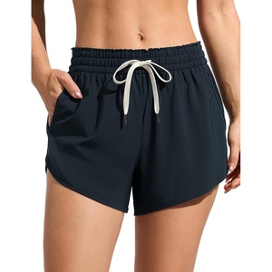image:imageCRZ YOGA Relaxed Fit Dolphin Board Shorts for Women 35  High Waisted Swim Beach Bathing Trunks Bottoms with LinerTrue Navy