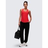 image:imageCRZ YOGA Pima Cotton Racerback Tank Tops for Women  Workout Athletic Casual Soft Scoop Neck Sleeveless ShirtsDeep Red