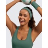 image:imageCRZ YOGA Pima Cotton Racerback Tank Tops for Women  Workout Athletic Casual Soft Scoop Neck Sleeveless ShirtsGraphite Green