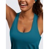 image:imageCRZ YOGA Pima Cotton Racerback Tank Tops for Women  Workout Athletic Casual Soft Scoop Neck Sleeveless ShirtsGreen Jade