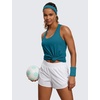 image:imageCRZ YOGA Pima Cotton Racerback Tank Tops for Women  Workout Athletic Casual Soft Scoop Neck Sleeveless ShirtsGreen Jade