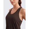image:imageCRZ YOGA Pima Cotton Racerback Tank Tops for Women  Workout Athletic Casual Soft Scoop Neck Sleeveless ShirtsHot Fudge Brown