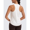image:imageCRZ YOGA Pima Cotton Racerback Tank Tops for Women  Workout Athletic Casual Soft Scoop Neck Sleeveless ShirtsIce GreyWhite