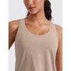 image:imageCRZ YOGA Pima Cotton Racerback Tank Tops for Women  Workout Athletic Casual Soft Scoop Neck Sleeveless ShirtsMortar Color