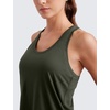 image:imageCRZ YOGA Pima Cotton Racerback Tank Tops for Women  Workout Athletic Casual Soft Scoop Neck Sleeveless ShirtsOlive Green