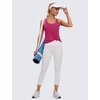 image:imageCRZ YOGA Pima Cotton Racerback Tank Tops for Women  Workout Athletic Casual Soft Scoop Neck Sleeveless ShirtsSizzling Pink